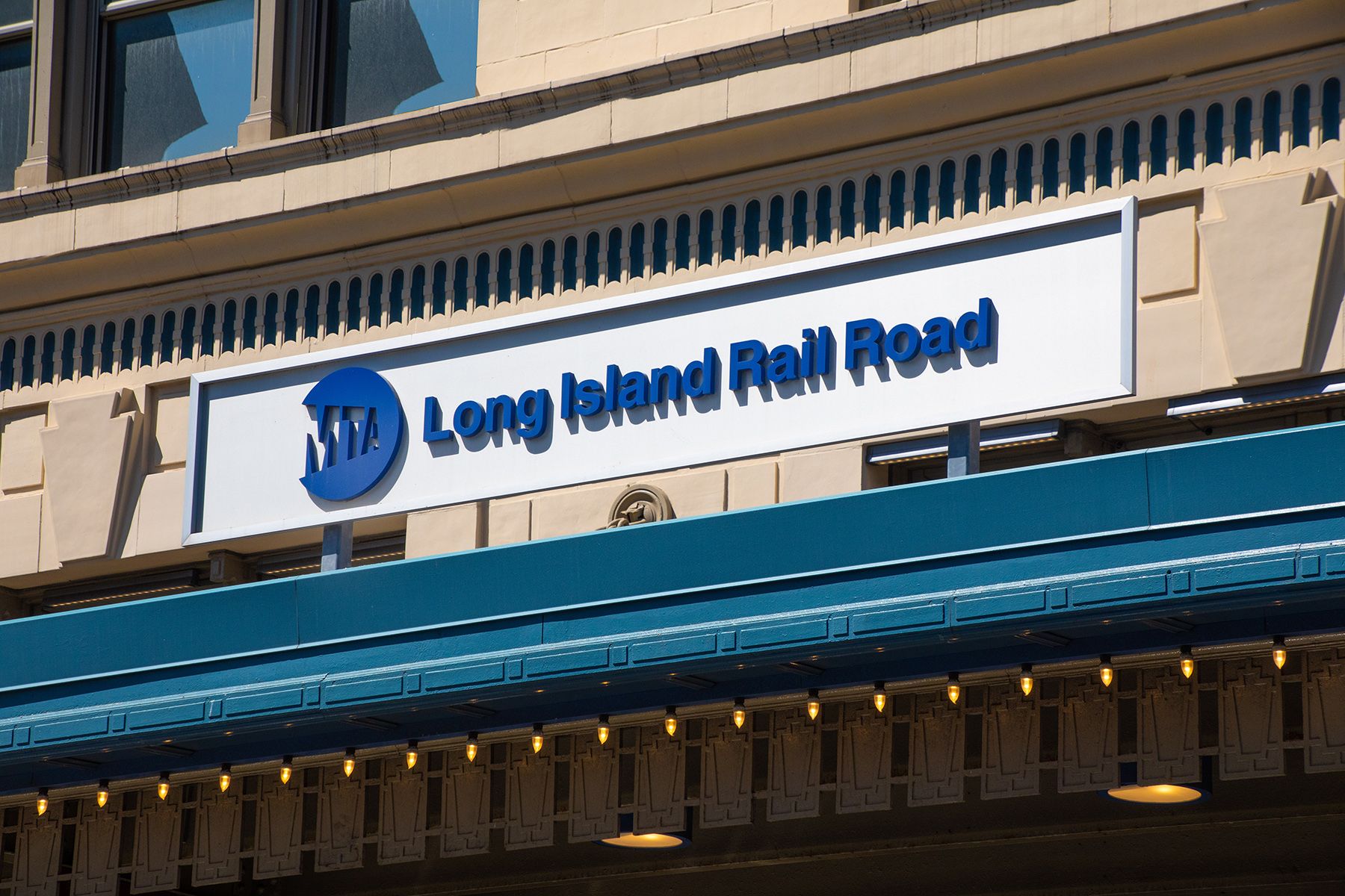 MTA Long Island Rail Road sign on building